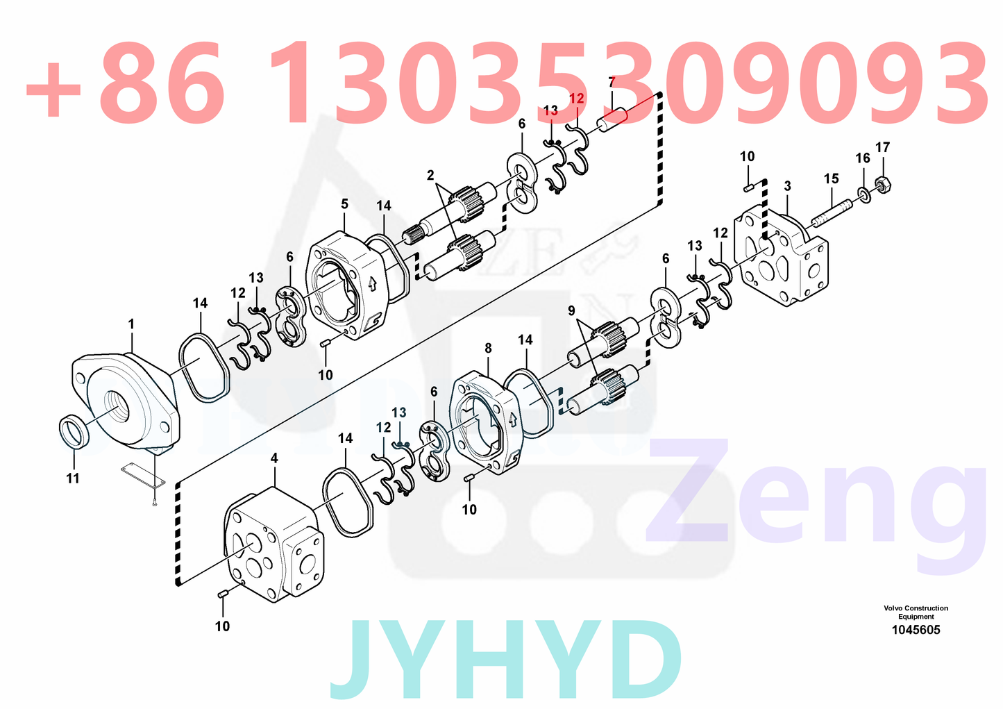 VOLVO VOE14530502 FAN PUMP