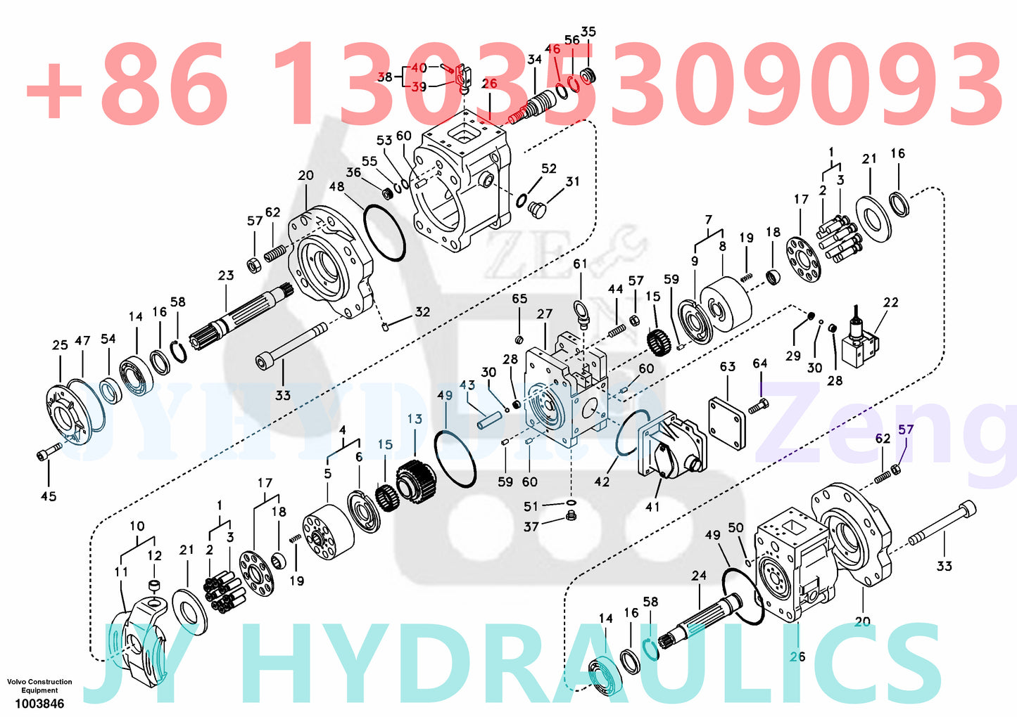 VOLVO EC330B EC360B EXCAVATOR VOE14500380 VOE14512271 VOE14516492 VOE14516492 VOE14520050 HEAVY PUMP ROATRY GROUP AND SPARE PARTS