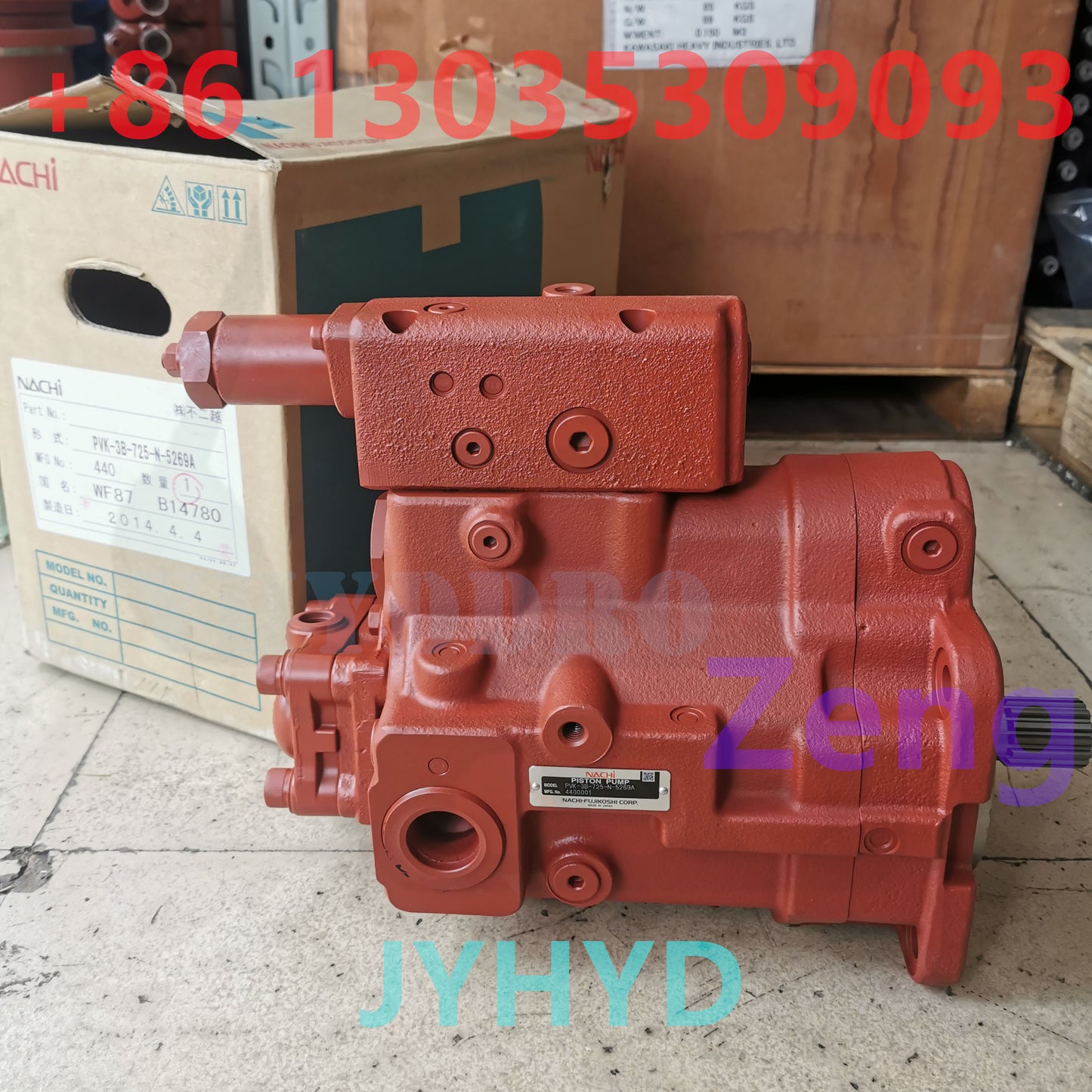 NACHI PVK-3B-725-N-5269A 4400001 HYDRAULIC PISTON PUMP