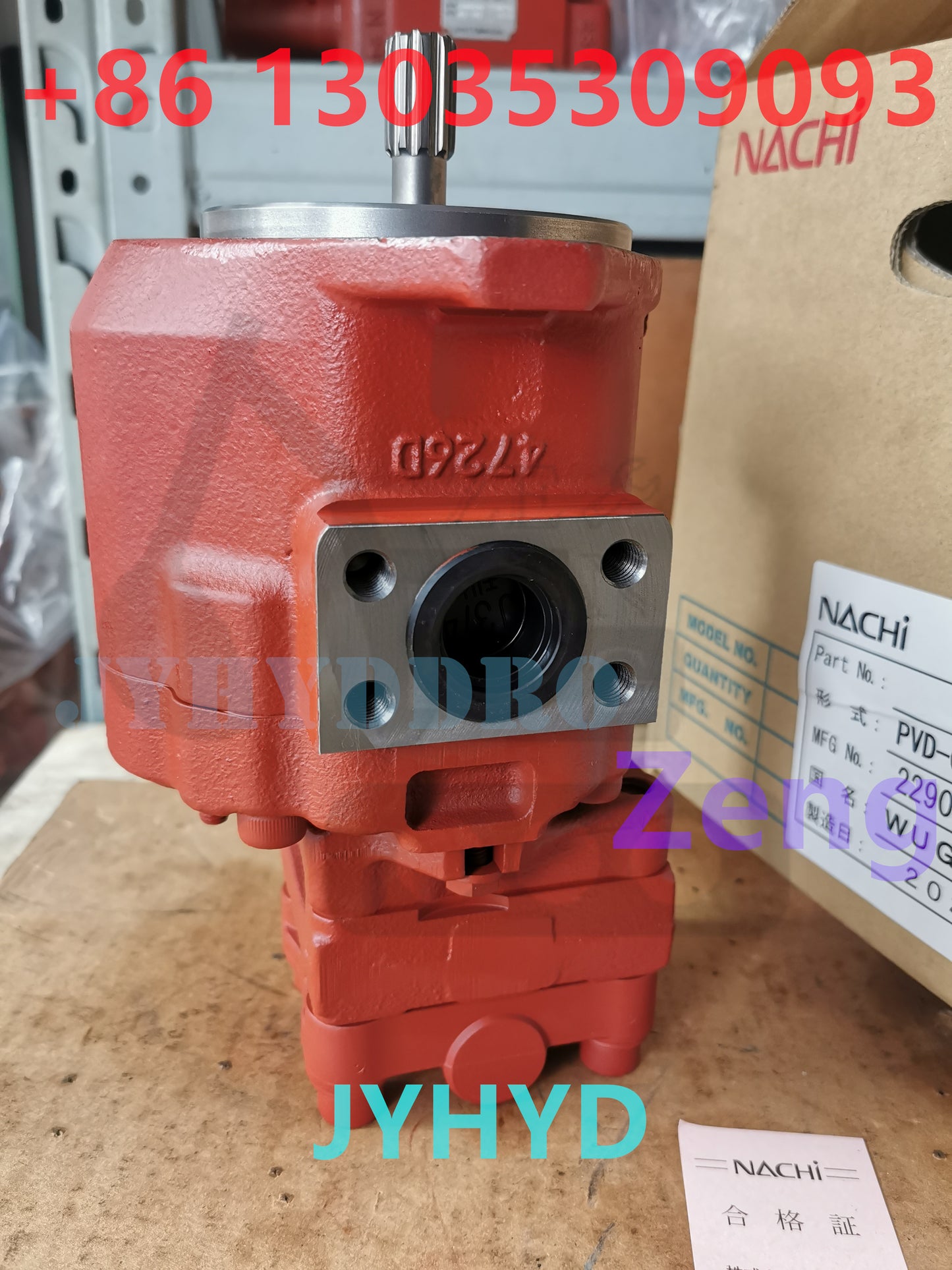 NACHI PVD-00B-14P-5G3-5761A 22900167 HYDRAULIC PISTON PUMP