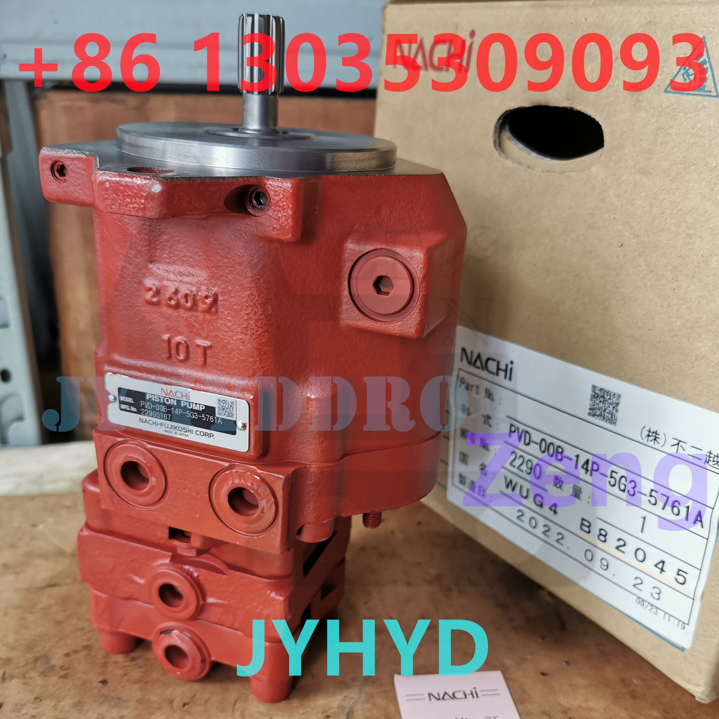 NACHI PVD-00B-14P-5G3-5761A 22900167 HYDRAULIC PISTON PUMP