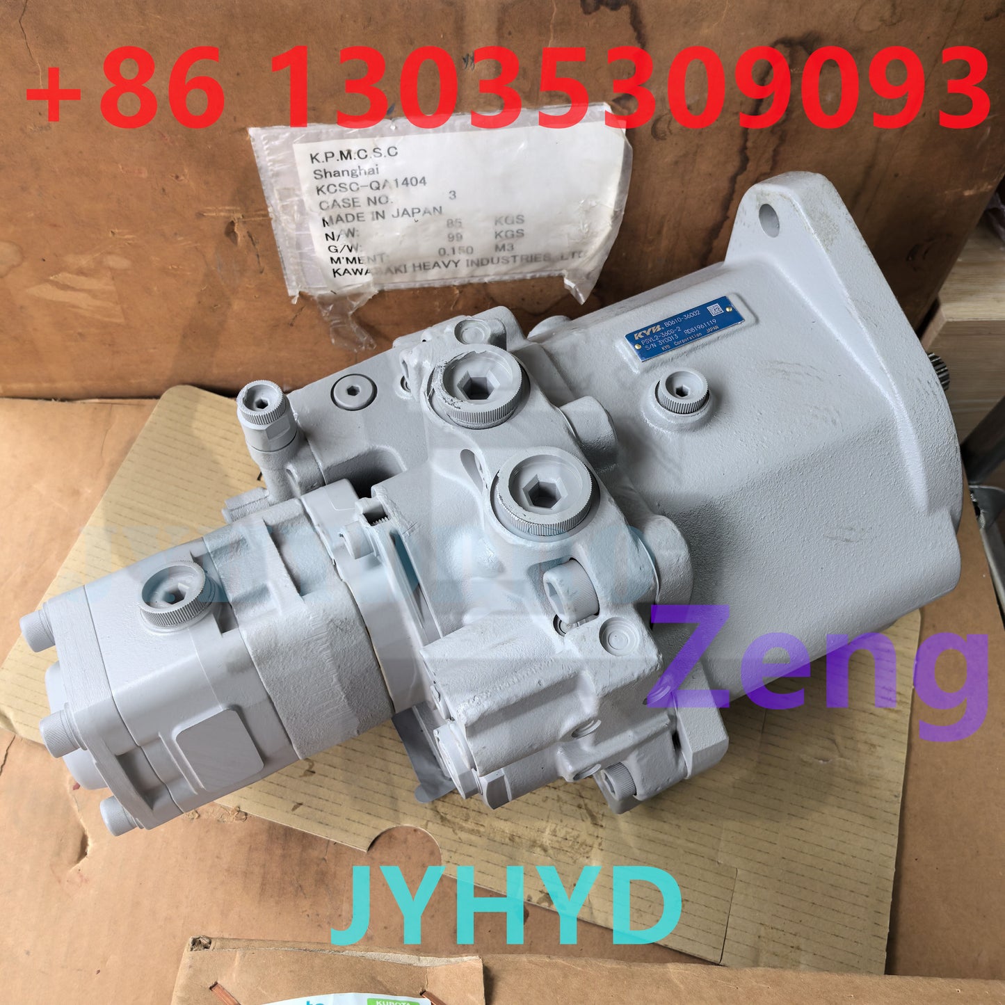KAYABA PSVL2-36CG-2 B0610-36002 3Y0013 RD81961119 HYDRAULIC PISTON PUMP