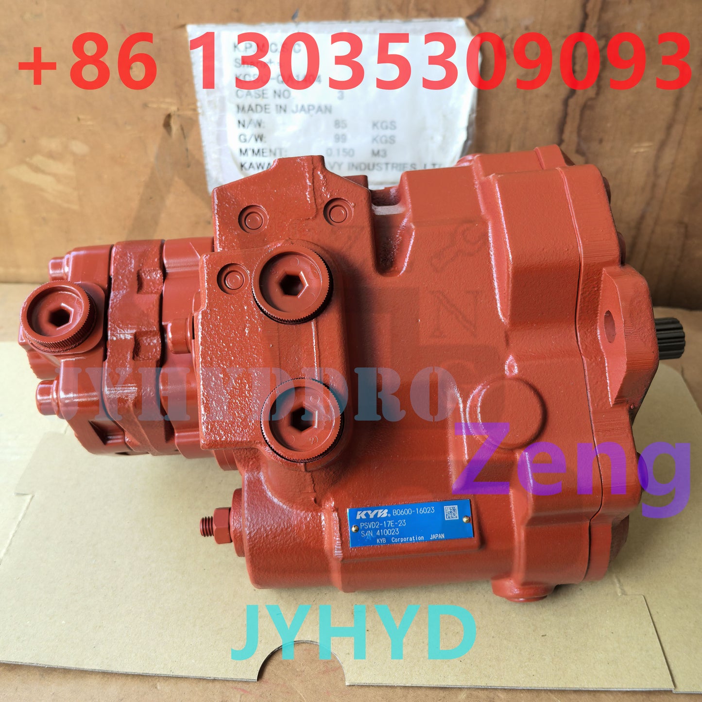 KAYABA PSVD2-17E-23 B0600-16023 410020 HYDRAULIC PISTON PUMP