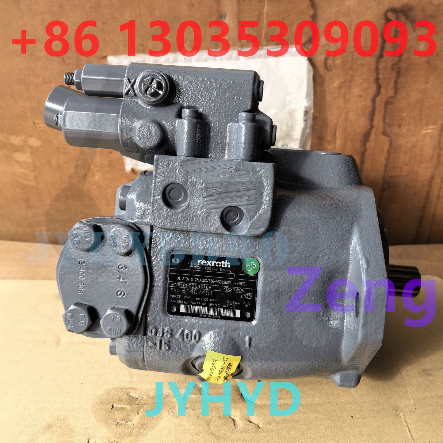 REXROTH A10VO28LA6DS/53R-VSC12N00-S2973 R902563168 21W09 61407451 PISTON PUMP