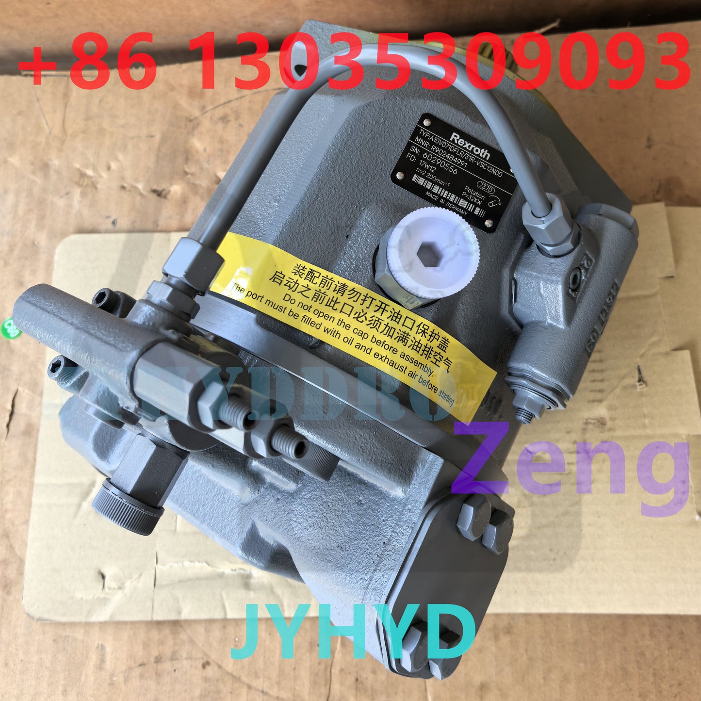 REXROTH A10VO71DFLR/31R-VSC12N00 R902484991 60290556 7370 17W12 HYDRAULIC PISTON PUMP