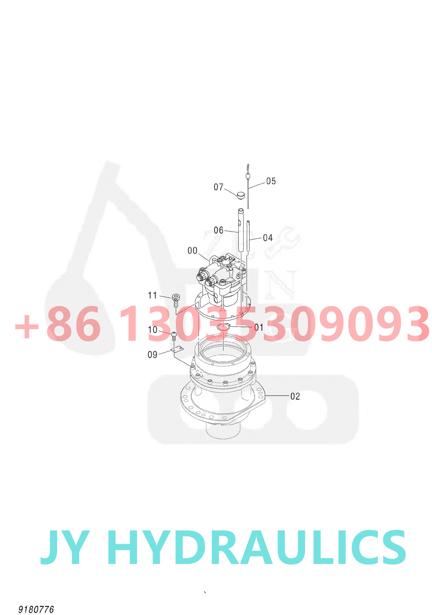 HITACHI 9180778 SWING DEVICE 4423009 OIL MOTOR PARTS