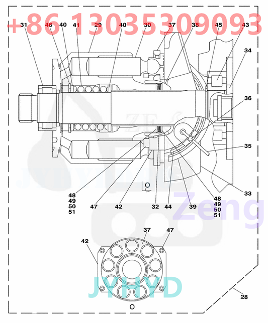 CASE CX130 EXCAVATOR KNJ3023 HYDRAULIC PUMP ROTARY GROUP