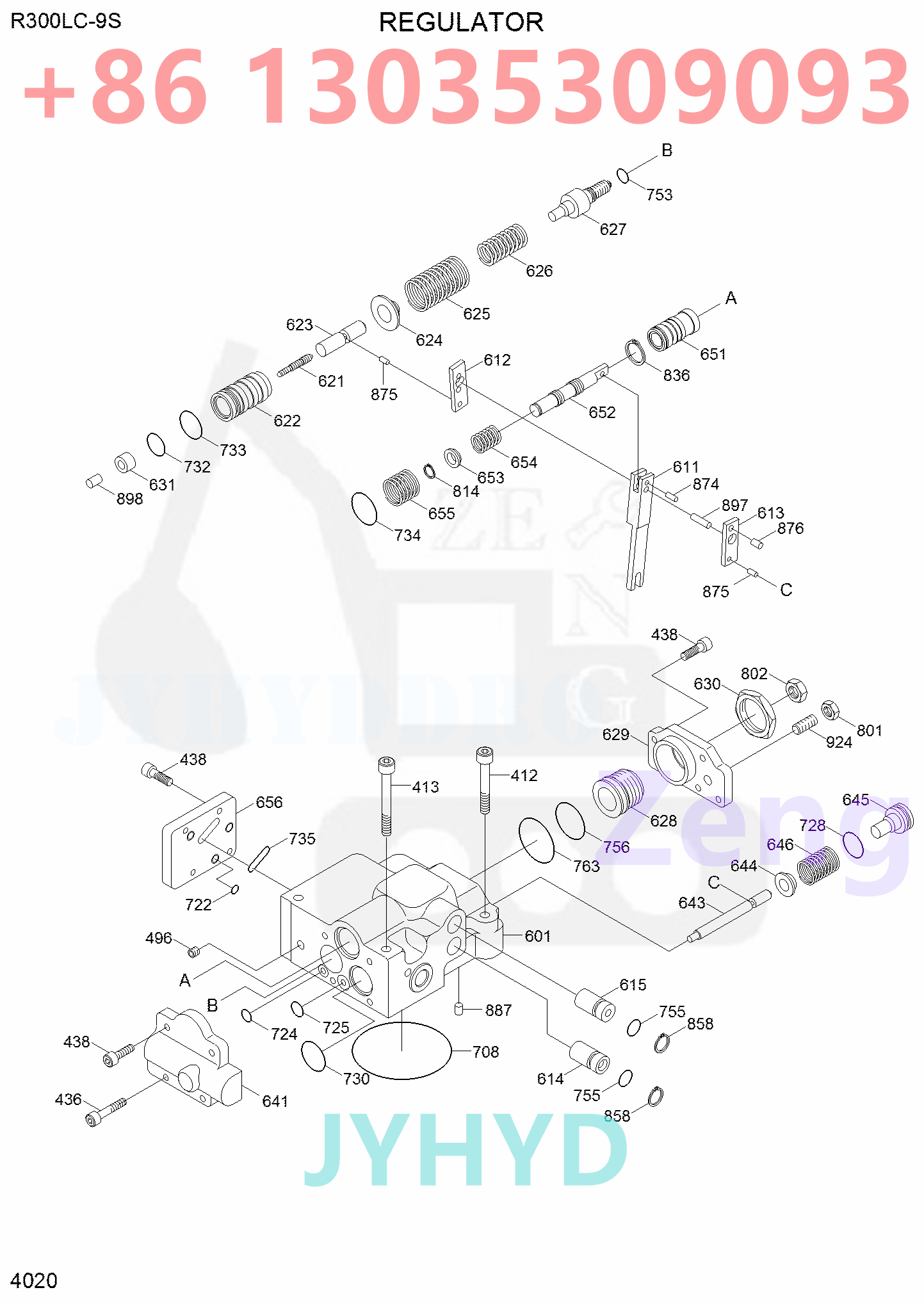 HYUNDAI 31Q8-10030 XJBN-01640 HYDRAULIC PUMP ROTARY GROUP AND SPARE PARTS