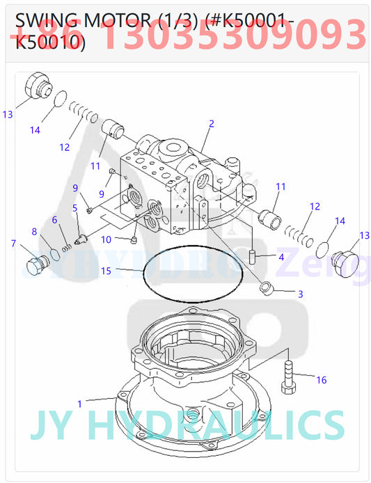 KOMATSU PC200-8 C200LC-8 PC210-8K PC210LC-8K PC210NLC-8K PC220-8 PC220LC-8 PC230NHD-8K PC240-8K PC240LC-8K PC240NLC-8K PC290-8K PC290LC-8K PC290NLC-8K EXCAVATOR 706-7G-01130 706-7G-03090 PUMP ASSEMBLY ROTARY GROUP
