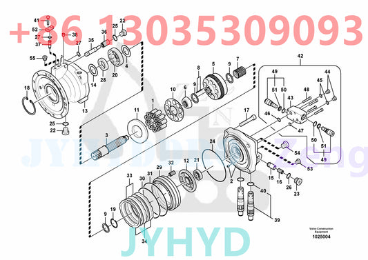 VOLVO EC240C EXCAVATOR SWING MOTOR VOE14509246 HOUSING CASING SUB BRAKE REAR FLANGEVALVE