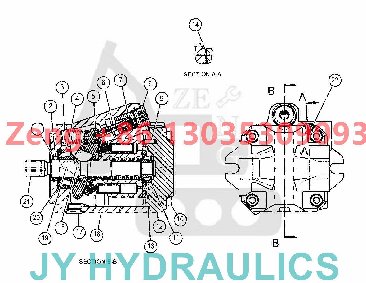 1280331 Caterpillar CAT336 CAT340 CAT345 CAt345GC hydraulic pump rotary group ...