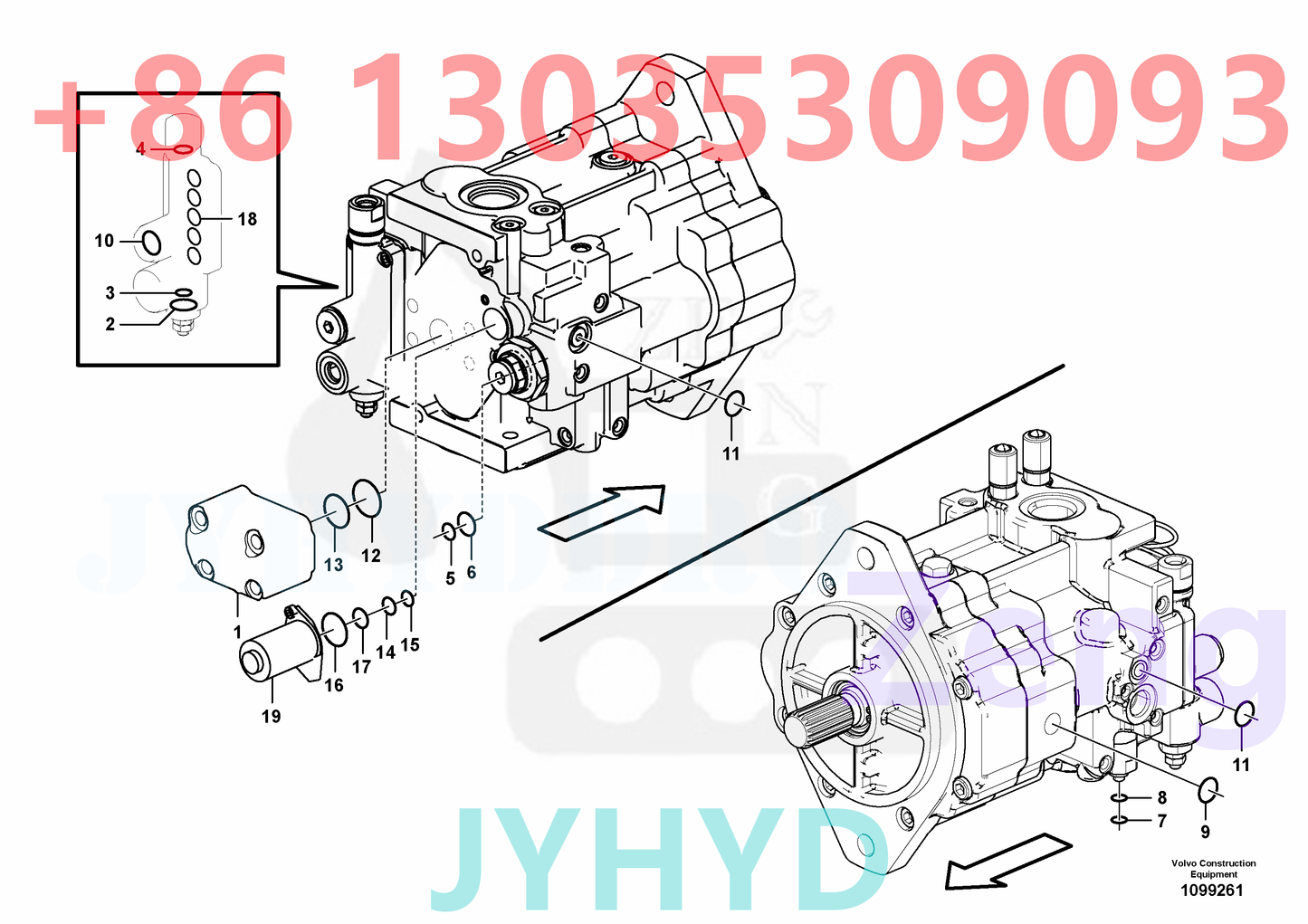 VOLVO VOE14675391 VOE14723835 HYDRAULIC PUMP PARTS