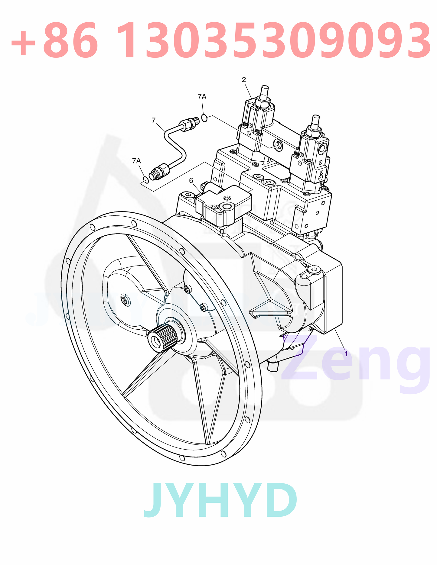 DOOSAN 400914-00366 400914-00366A 400914-00366B *NA00911 HYDRAULIC PUMP ROTARY GROUP