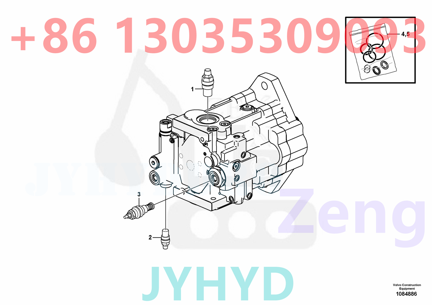 VOLVO VOE14675391 VOE14723835 HYDRAULIC PUMP ROTARY GROUP AND SPARE PARTS