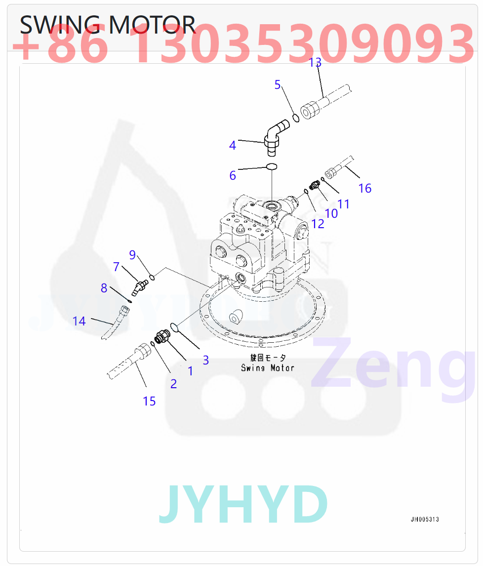 KOMATSU 706-7K-01150 706-7K-03150 SWING MOTOR ROTARY GROUP