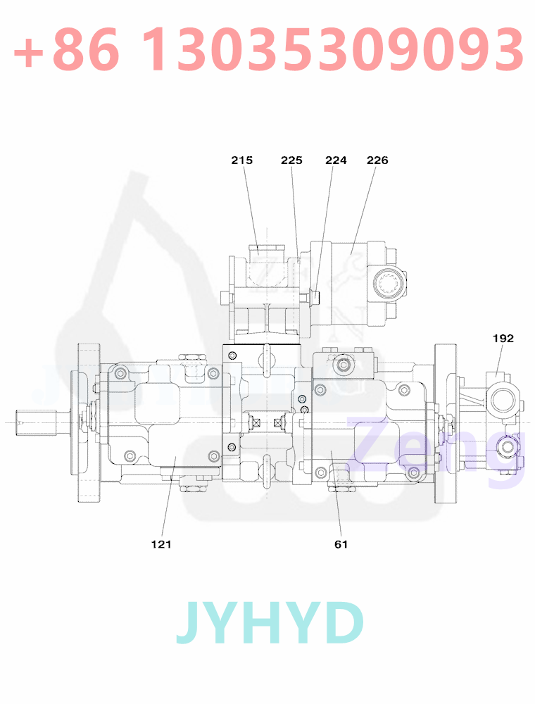 CASE CX130 EXCAVATOR KNJ3023 HYDRAULIC PUMP ROTARY GROUP AND SPARE PARTS