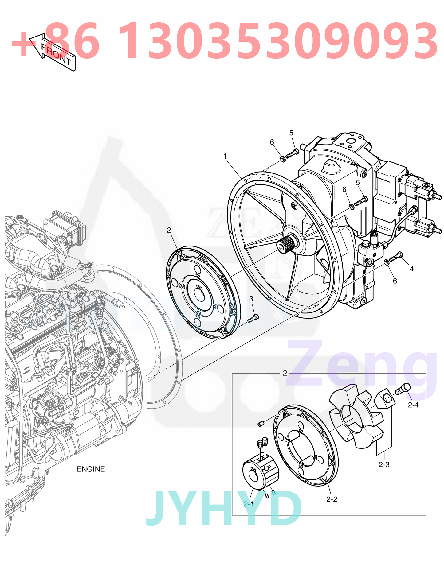 DOOSAN 400914-00366 400914-00366A 400914-00366B *NA00911 HYDRAULIC PUMP PARTS