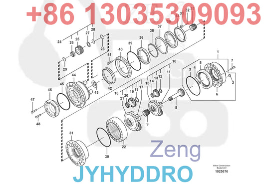 VOLVO EC700B EXCAVATOR Travel gearbox 8279230,SN 10467--None VOE8279230 `