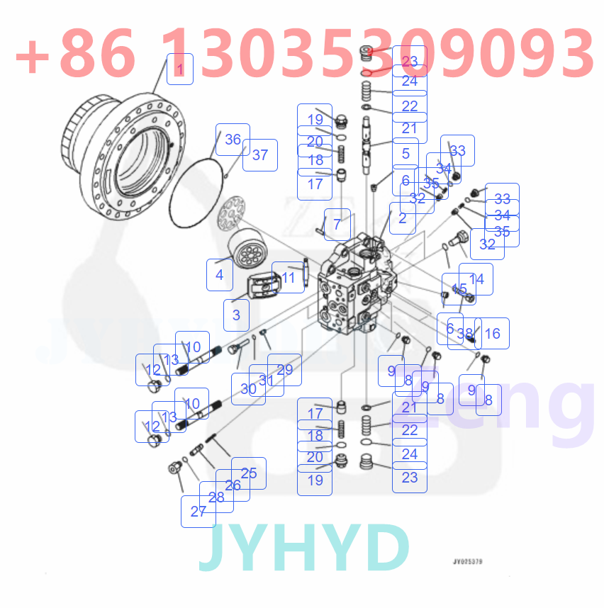 KOMATSU 2A8-27-00111 2A8-27-00110 706-8J-01480 TRAVEL MOTOR ROTARY GROUP AND SPARE PARTS