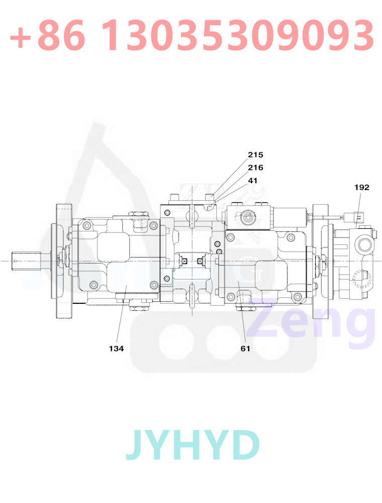 CASE CX130 EXCAVATOR KNJ3021 PUMP ROTARY GROUP AND SPARE PARTS