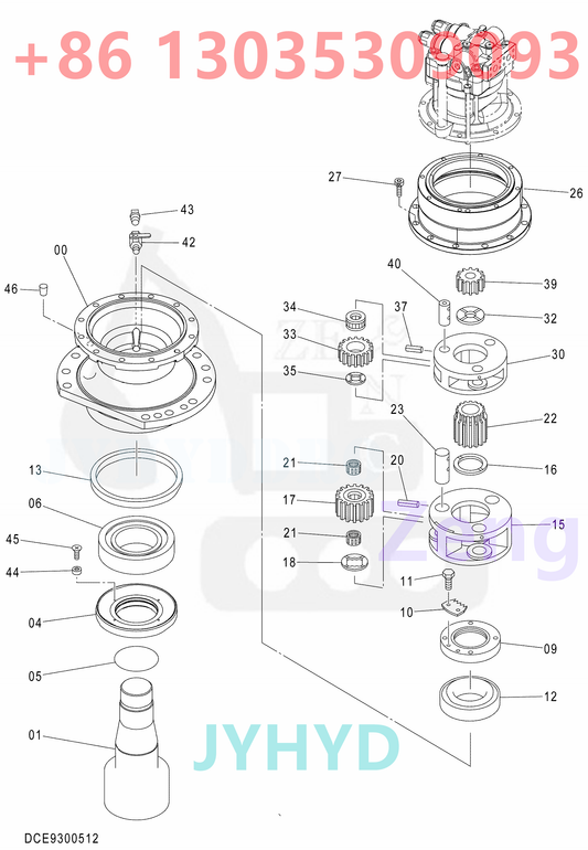 HITACHI ZX470-5G EXCAVATOR SWING DEVICE 9300512