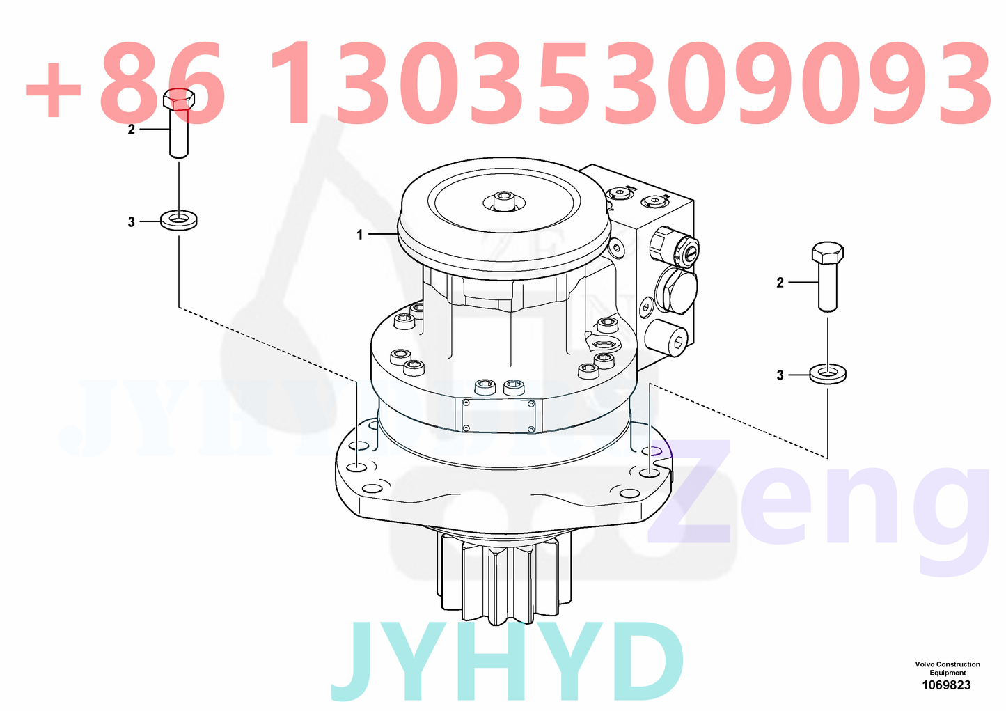 VOLVO ECR88D EXCAVATOR Swing gearbox