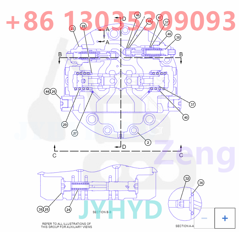 CATERPILLAR 593-5123 TRAVEL MOTOR PARTS
