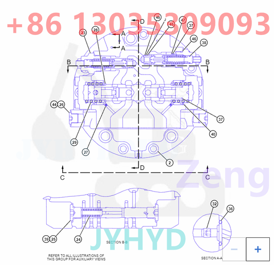 CATERPILLAR 593-5123 TRAVEL MOTOR PARTS