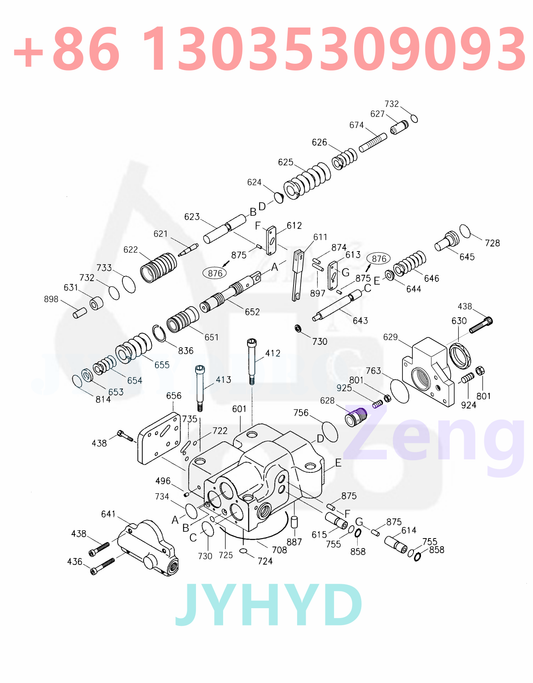 DOOSAN SOLAR 290LC-V SOLAR 290LL EXCAVATOR HYDRAULIC PUMP 716244 REGULATOR