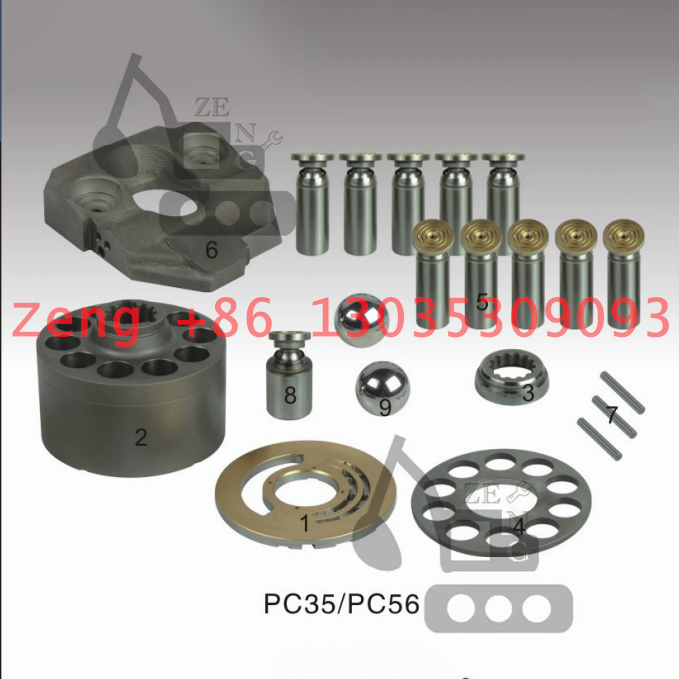 Komtasu HPD25 HPD28 LPD25 LPD28 hydraulic pump rotory group and spare parts for PC27MR-2 PC30MR-2 PC35MR-2 PC40MR-2 PC50MR-2 PC40MR-6/7/8 PC45MR-6/7/8 PC50MR-6/7/8 PC55MR-3/5 PC58MR-3/5 excavator