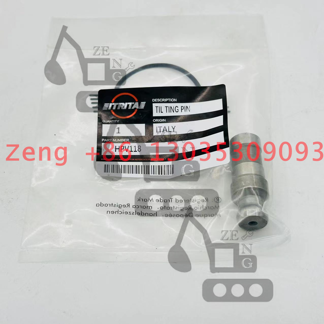HPV118 hydraulic pump tilting pin servo rod